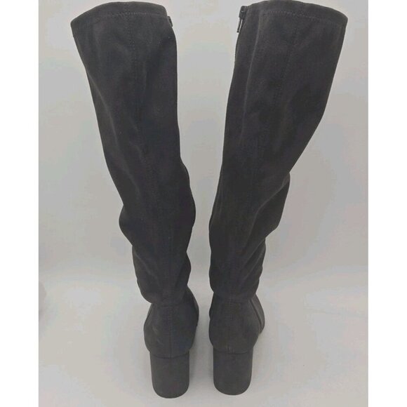 Ann Taylor Gray Grey Faux Suede Camden Knee High Block Heel Boots 10 M Womens Ta main image 4